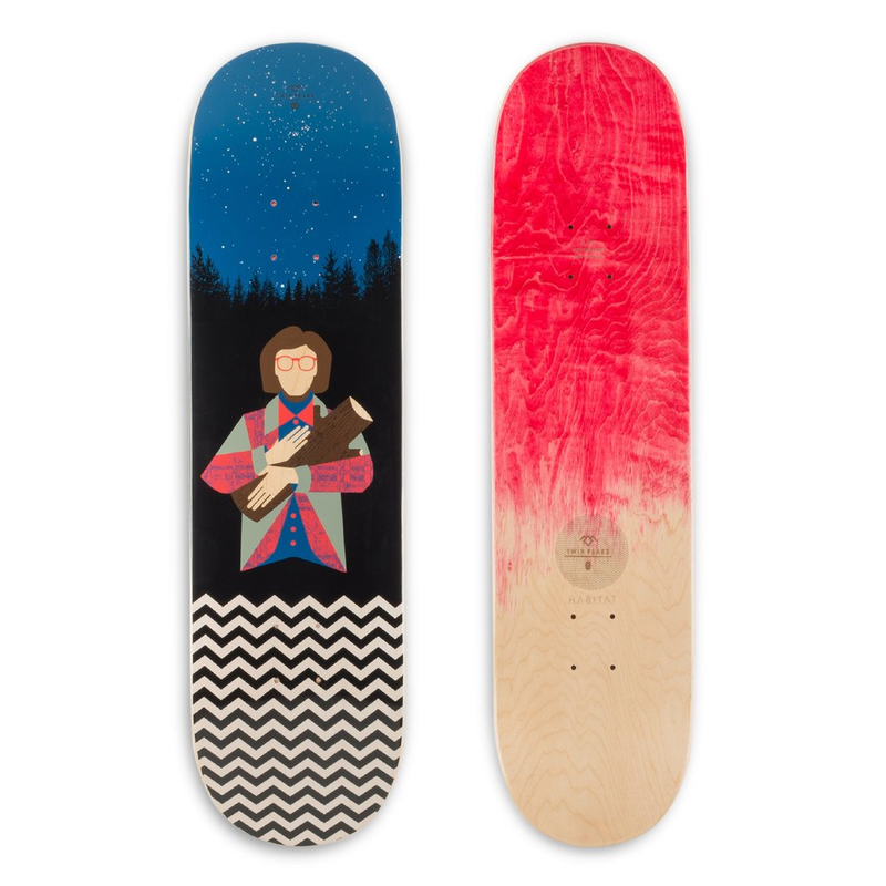 Illustration for article titled The ollies are not what they seem: Twin Peaks gets a skateboard line